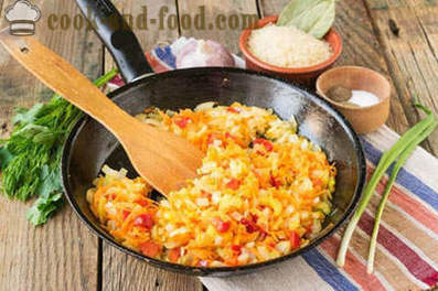 Caçarola de legumes com arroz e frango