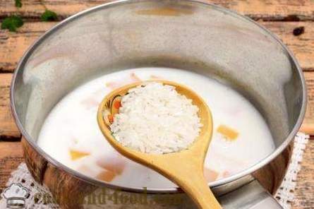 Mingau de abóbora de leite de arroz