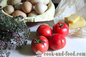 Tomates recheados com ovo e queijo