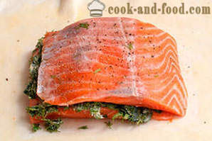 Salmon em massa - uma receita com uma foto