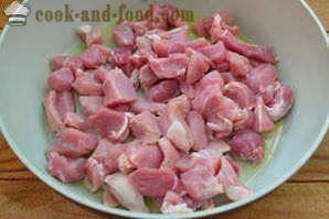 Carne de porco assada com abobrinha
