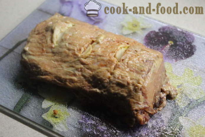 Carne de porco no forno, cozido com cogumelos e vegetais - como assar delicioso peito no forno, a receita com um poshagovіy foto