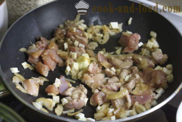 Pimentos recheados com carne picada com aipo picado - como assados ​​pimentos recheados no forno, com um passo a passo fotos de receitas