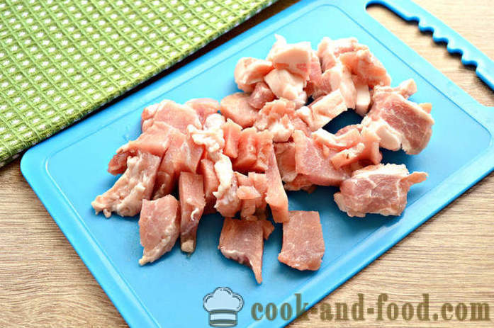 Molho de carne de porco saboroso com farinha - como cozinhar carne molho de carne de porco para o trigo mourisco, passo a passo fotos de receitas