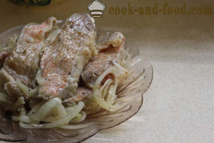 Peixe marinado em vinagre com cebola e zimbro - como cozinhar peixe marinado em casa, passo a passo fotos de receitas
