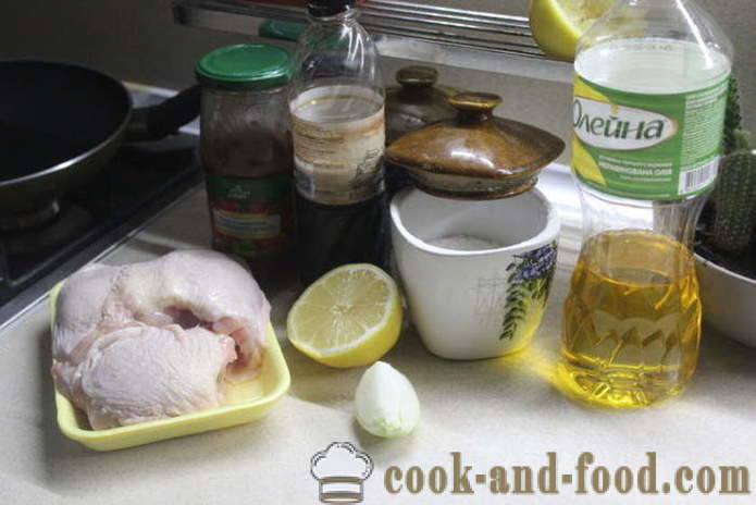Coxas de frango assado na manga - como um delicioso coxas de frango assado no forno com molho de soja, um passo a passo fotos de receitas