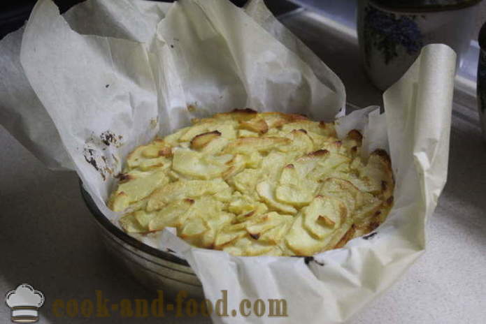 Torta de maçã simples com leite gengibre - como assar uma torta de maçã com gengibre no forno, com um passo a passo fotos de receitas