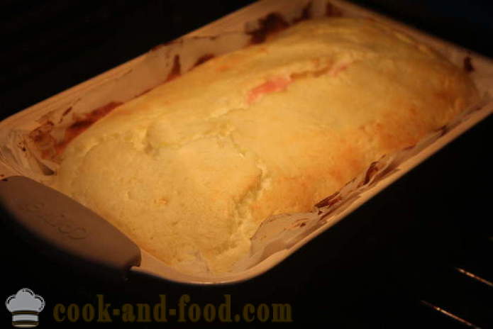 Cheesecake com pêssegos - Como assar um bolo com queijo cottage e pêssegos, com um passo a passo fotos de receitas