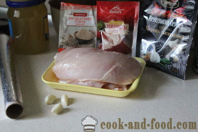 Peito de frango casa pastrami em folha - como fazer um frango pastrami no forno, com um passo a passo fotos de receitas