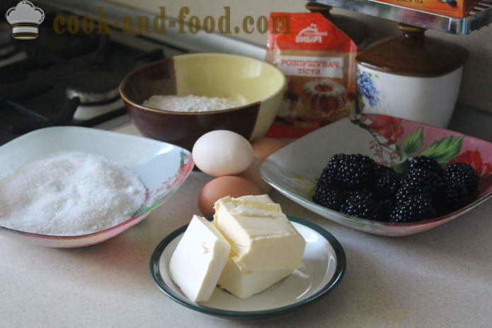 Gelatinosa torta de amora sem iogurte - como fazer uma torta de amora no forno, com um passo a passo fotos de receitas