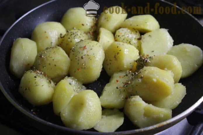 Salada quente de cogumelos com batatas - como fazer uma salada de batata quente com cogumelos, um passo a passo fotos de receitas