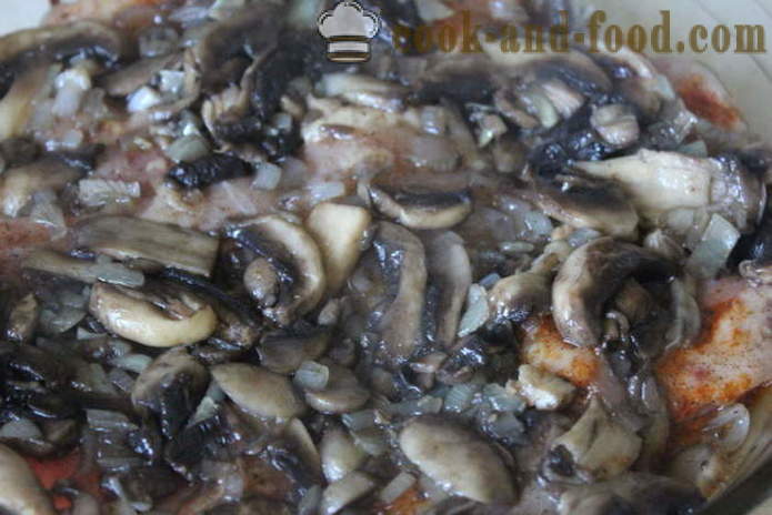 Coxa de frango sem osso com cogumelos no forno - como cozinhar um delicioso coxas de frango no forno, com um passo a passo fotos de receitas