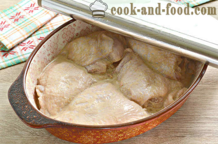 Coxas de frango no forno - como cozinhar as coxas de frango em maionese e molho de soja, um passo a passo fotos de receitas