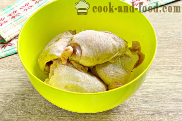 Coxas de frango no forno - como cozinhar as coxas de frango em maionese e molho de soja, um passo a passo fotos de receitas