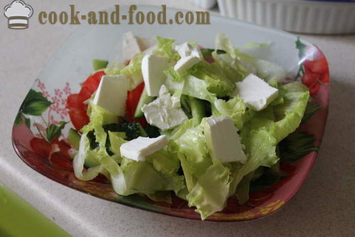 Salada vegetal com feta - como preparar uma salada com queijo e vegetais feta, com um passo a passo fotos de receitas