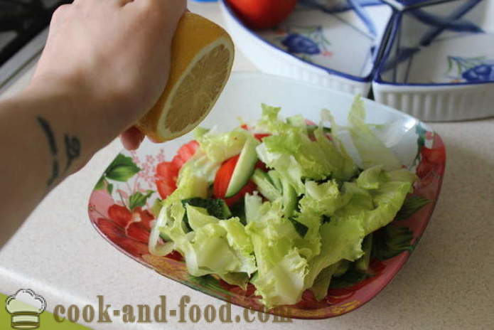 Salada vegetal com feta - como preparar uma salada com queijo e vegetais feta, com um passo a passo fotos de receitas