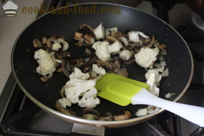 Sopa cremosa com cogumelos e couve-flor - Como cozinhar a sopa com cogumelos, um passo a passo fotos de receitas