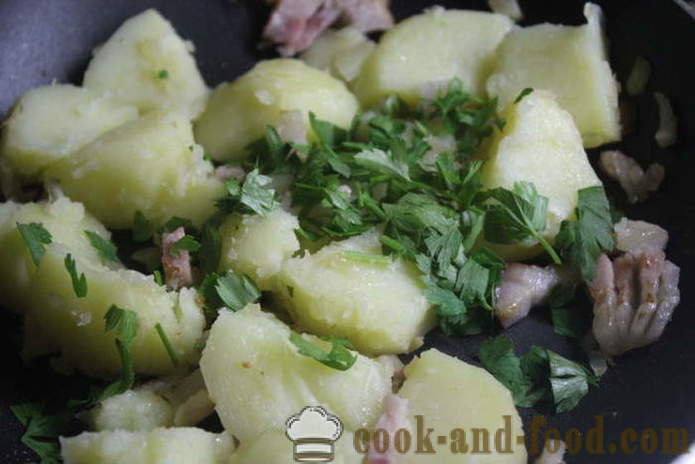 Batatas saborosos com alho e bacon - como cozinhar um delicioso batatas novas, um passo a passo fotos de receitas