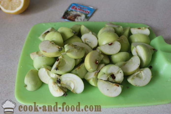 Compota de Apple com limão maçãs frescas - como cozinhar compota de maçã de maçãs frescas, um passo a passo fotos de receitas