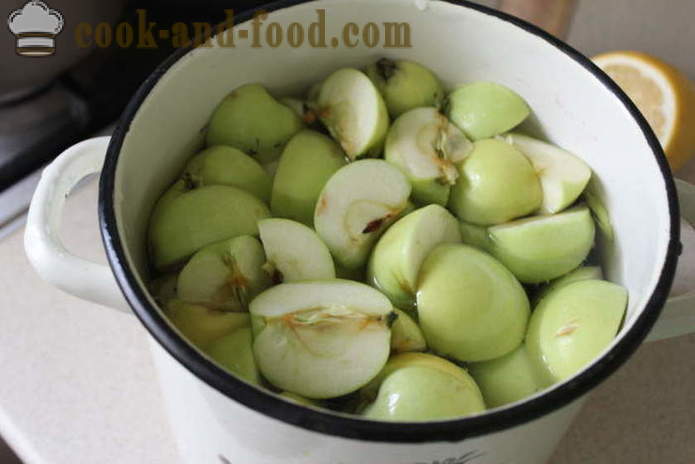 Compota de Apple com limão maçãs frescas - como cozinhar compota de maçã de maçãs frescas, um passo a passo fotos de receitas