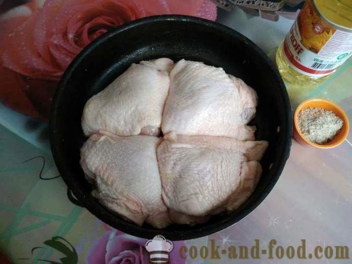 Coxas de frango no forno - como uma deliciosa coxas de frango assado no forno, com um passo a passo fotos de receitas