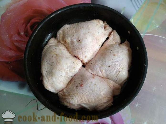 Coxas de frango no forno - como uma deliciosa coxas de frango assado no forno, com um passo a passo fotos de receitas