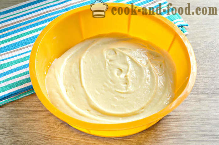 Bolo de geléia de damasco sobre kefir - um, como cozer a torta de damasco simples e rápido no forno, com um passo a passo fotos de receitas