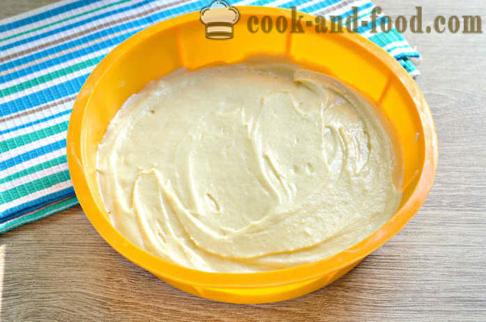 Bolo de geléia de damasco sobre kefir - um, como cozer a torta de damasco simples e rápido no forno, com um passo a passo fotos de receitas