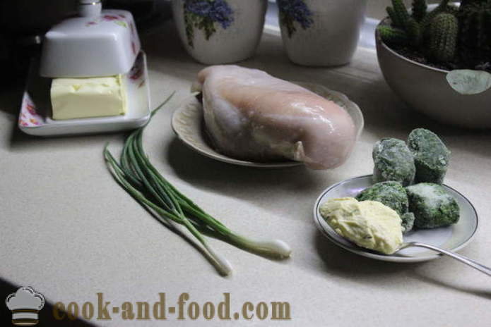 Rolo de frango caseiro recheado com espinafre - como fazer rolos de peito de frango no forno, com um passo a passo fotos de receitas