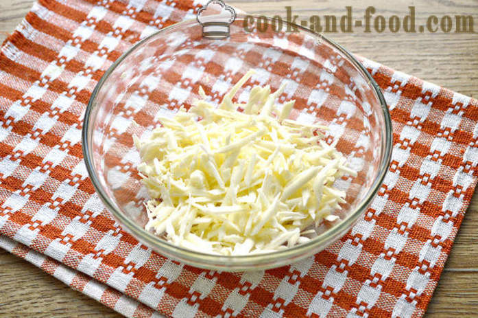Salada com frango e queijo - como cozinhar salada de frango com queijo derretido, um passo a receita passo com fotos e vídeo