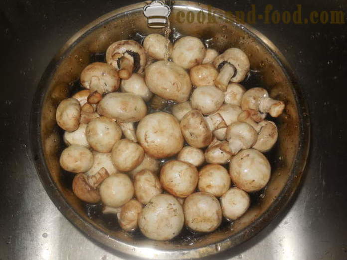 Cogumelos cogumelos marinados em molho de soja - como fritar os cogumelos na grelha, um passo a passo fotos de receitas