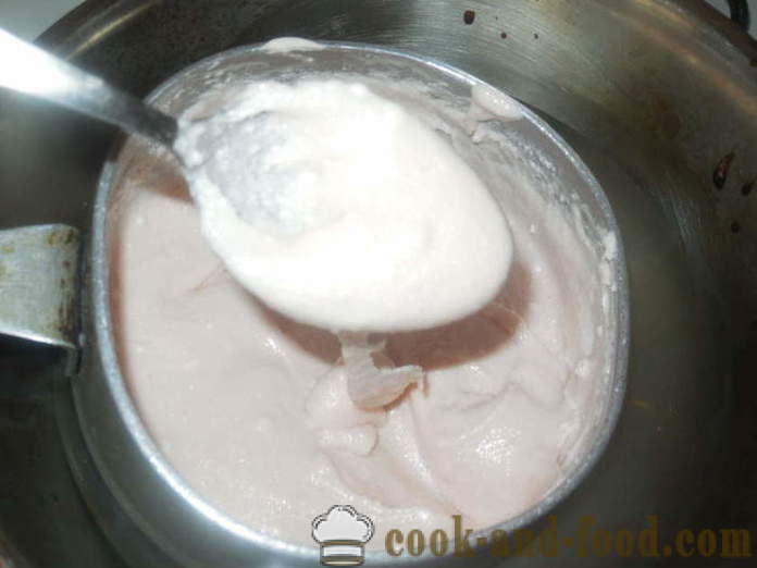 Geada Marshmallow sem ovos e gelatina - Como cozinhar a cereja no topo do bolo não está se desintegrando, passo a passo fotos de receitas