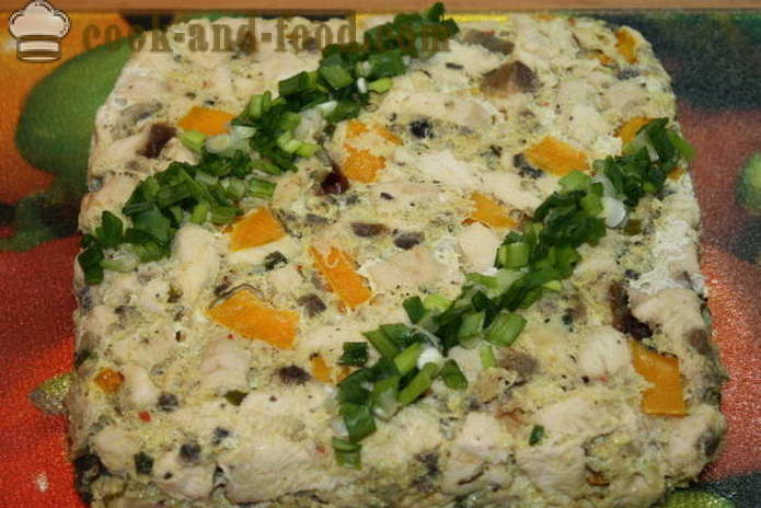 Terrina de frango com legumes - como cozinhar frango terrina no forno, com um passo a passo fotos de receitas