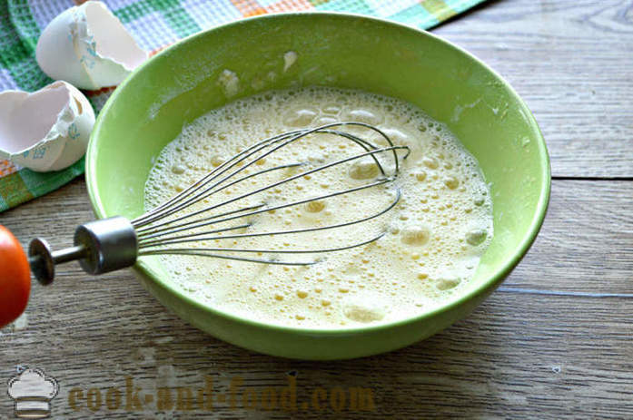 Rolos de ovo com amido e maionese - como fazer panquecas para salada de ovo, um passo a passo fotos de receitas