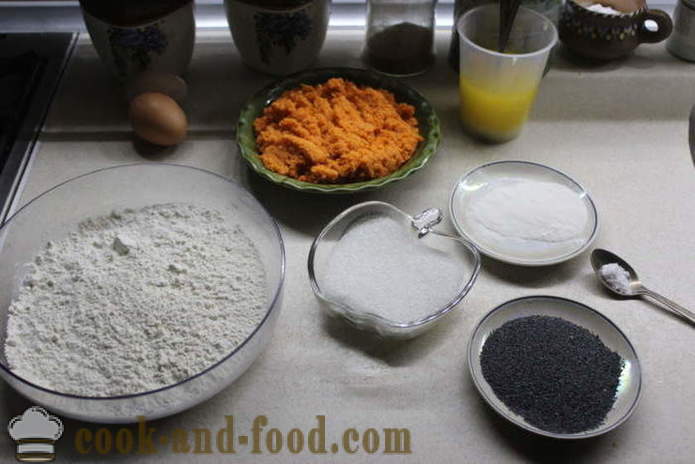 Bolo simples com cenouras e sementes de papoula - Como assar um bolo de cenoura no forno, com um passo a passo fotos de receitas