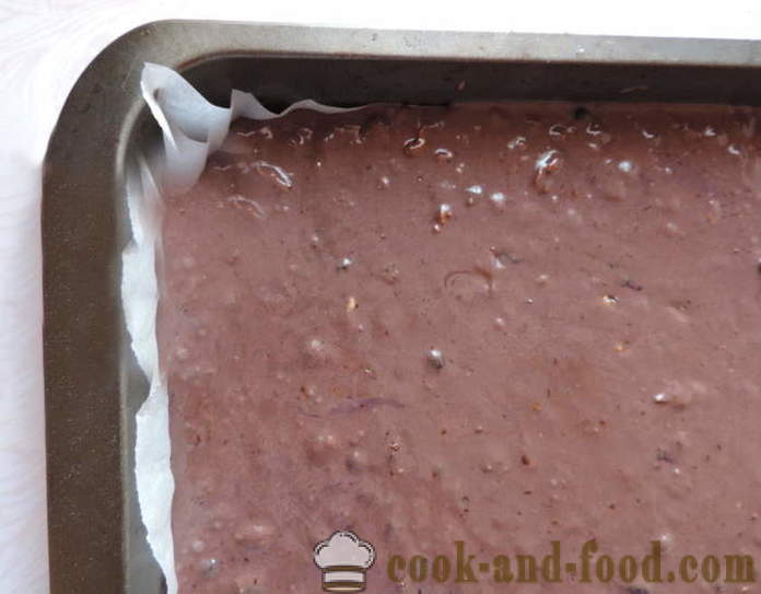 Bolo de mirtilo com nozes - Como fazer torta de mirtilo com nozes e chocolate, com um passo a passo fotos de receitas