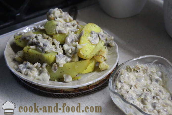 Molho cremoso de cogumelos - como cozinhar um molho de cogumelos com cogumelos, um passo a passo fotos de receitas