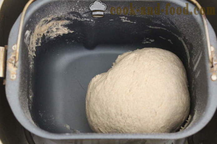 Pão rústico na máquina de fazer pão de centeio e farinha de trigo integral - como fazer pão de diferentes tipos de farinha na máquina de fazer pão, um passo a passo fotos de receitas