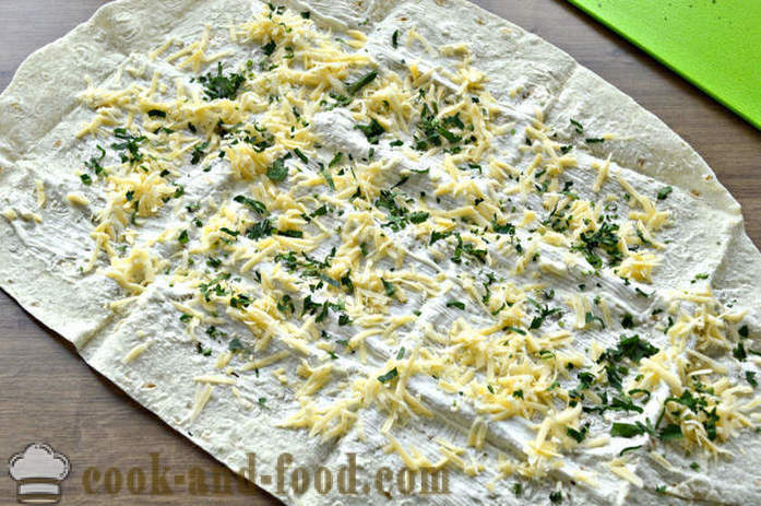 Envelopes de pita com queijo e ervas - como fazer envelopes de lavash com queijo, um passo a passo fotos de receitas