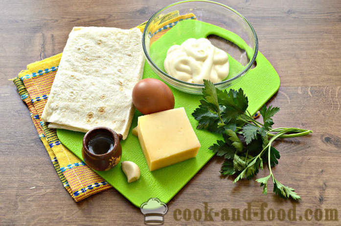 Envelopes de pita com queijo e ervas - como fazer envelopes de lavash com queijo, um passo a passo fotos de receitas
