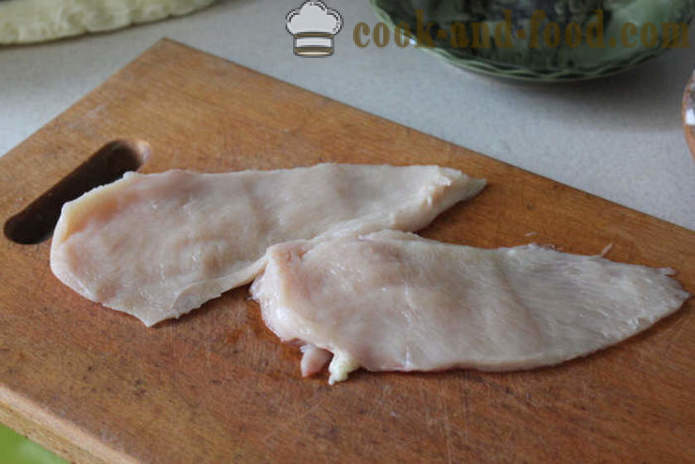 Escalope de peito de frango em uma panela - como assar um frango schnitzel em uma frigideira, um passo a passo fotos de receitas