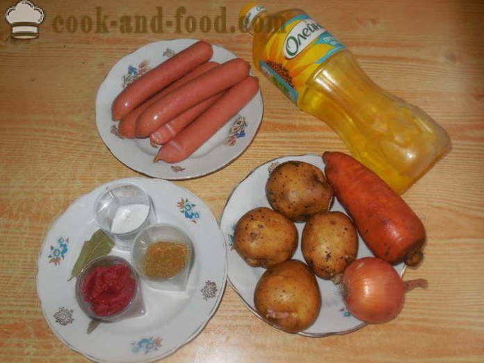 Solyanka com salsichas e batatas em multivarka - como cozinhar uma deliciosa salsicha com batatas, um passo a passo fotos de receitas