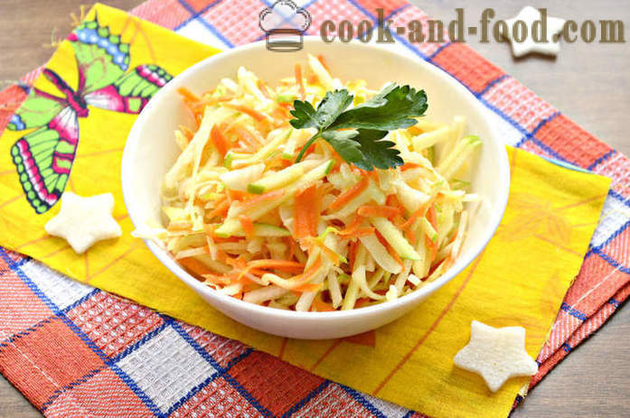 Salada de rabanete daikon e cenoura, maçã e repolho - como preparar uma salada de rabanete daikon e manteiga, com um passo a passo fotos de receitas