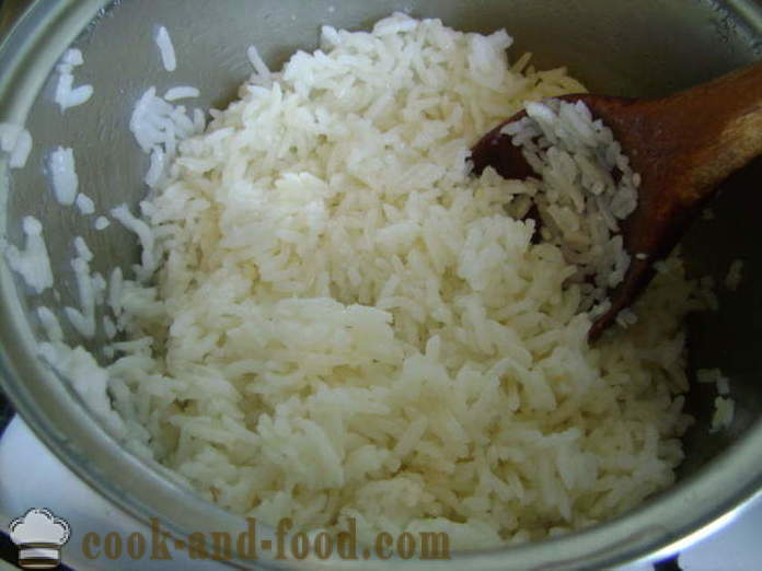 Almôndegas de carne moída com arroz em uma frigideira - como cozinhar almôndegas de carne moída e molho, com um passo a passo fotos de receitas