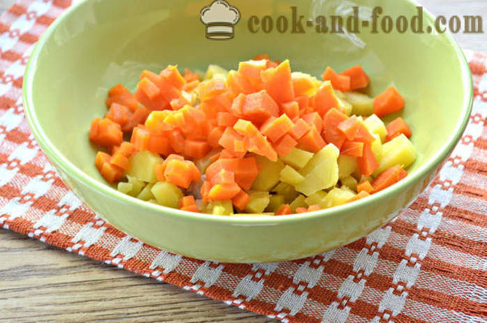 Salada de legumes simples com arenque - como fazer um vinagrete com arenque, um passo a passo fotos de receitas