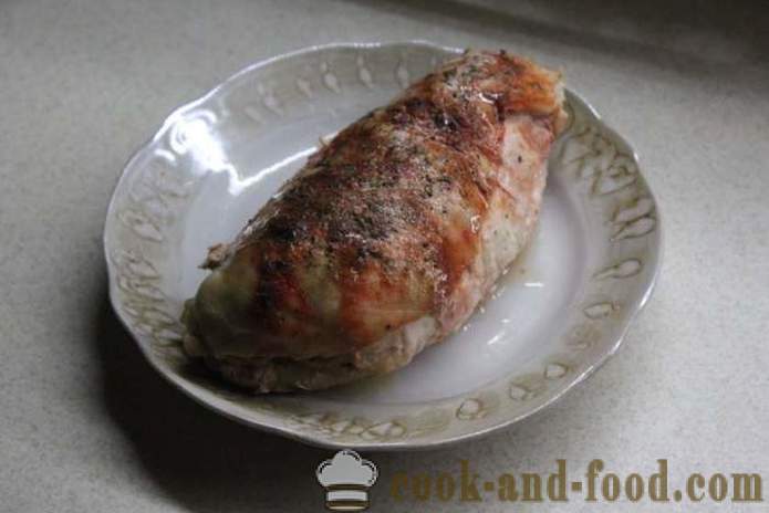 Homemade rolo de frango em folha - como fazer um rolo de frango em casa, passo a passo fotos de receitas