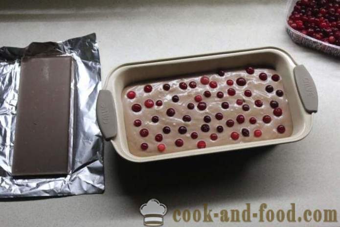 Cranberry muffins com chocolate no kefir - como cozinhar bolos com chocolate e cranberries, com o passo a passo fotos de receitas