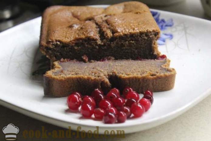 Cranberry muffins com chocolate no kefir - como cozinhar bolos com chocolate e cranberries, com o passo a passo fotos de receitas