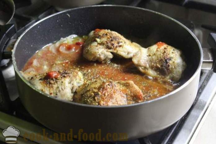 Chakhokhbili frango em georgiano - como cozinhar chakhokhbili em casa, passo a passo foto-receita
