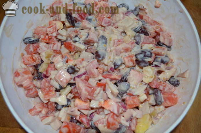 Salada com feijão e lulas - Como preparar uma salada com lulas e feijão, com um passo a passo fotos de receitas